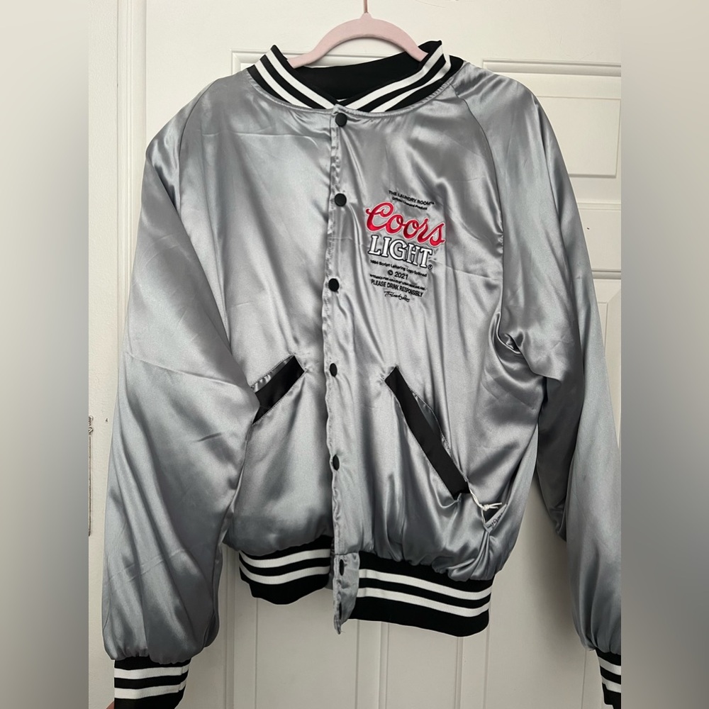 Coors Light Satin Jacket 2021 Medium Unisex varsity